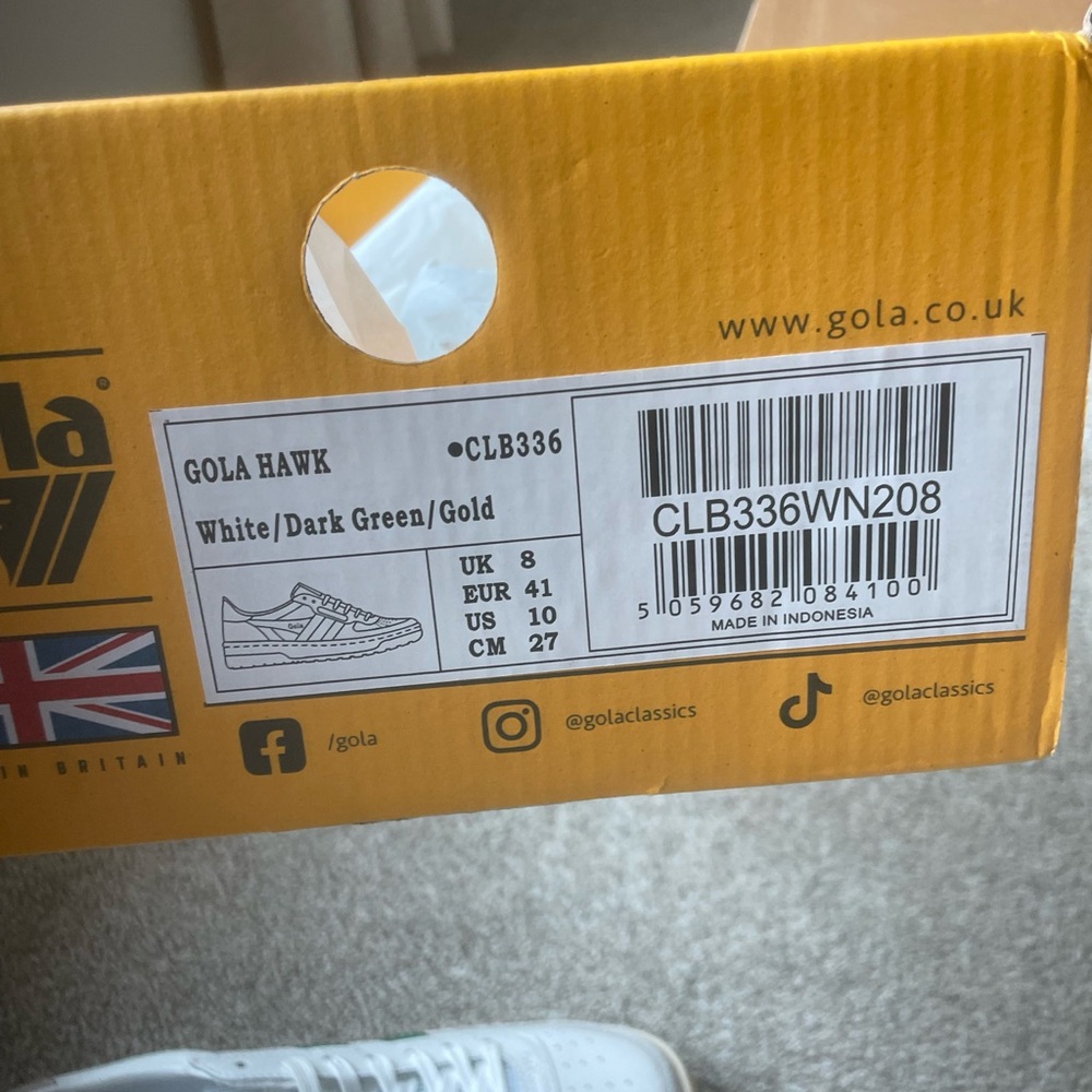NEW Gola womens White and Green Sneakers - Picture 9 of 11